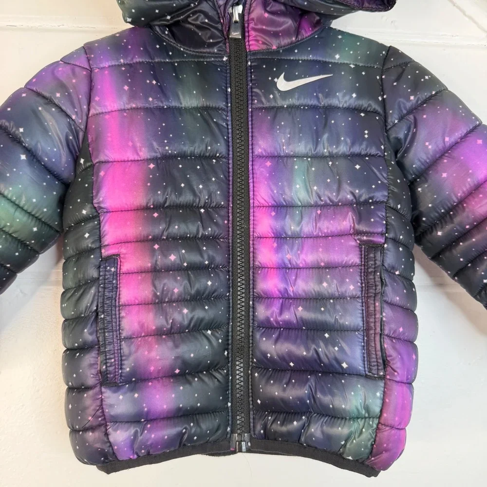 Nike 12 Months Just Do‎ It Galaxy Coat Toddler Puffer Winter Coat Full Zip